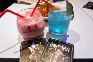 Our food and drinks from Gundam Cafe in Akihabara